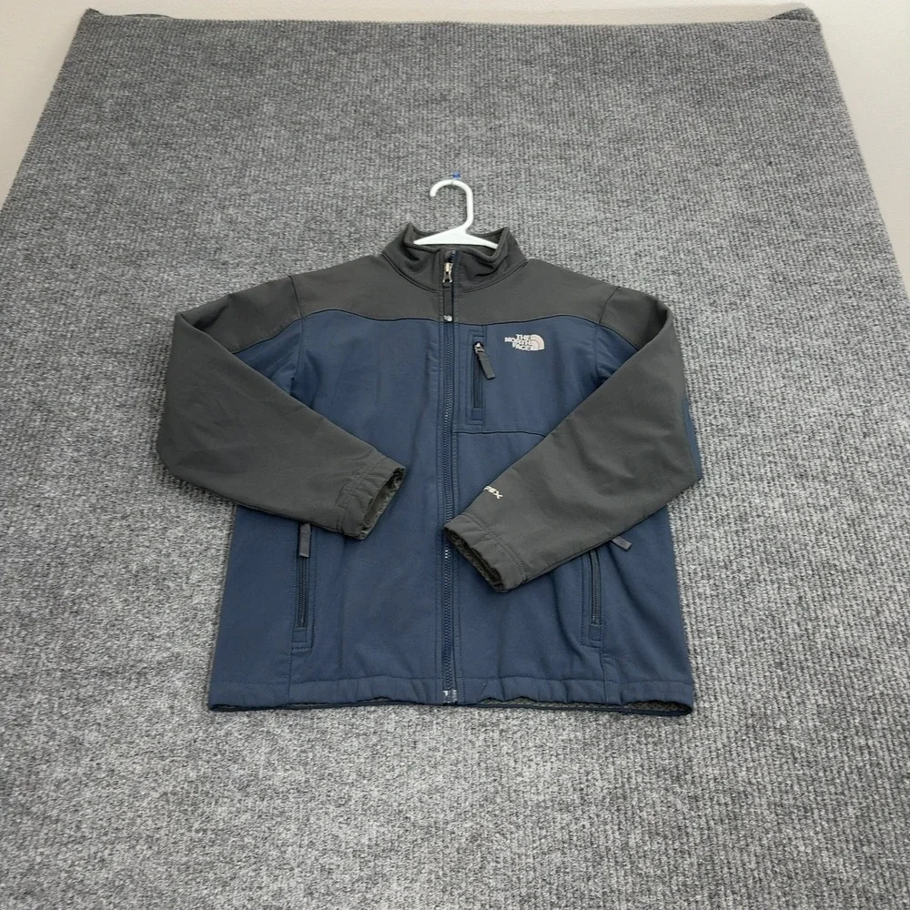 The North Face Jacket Boys L Blue Softshell Apex Fleece Lined Gorpcore‎ Outdoor